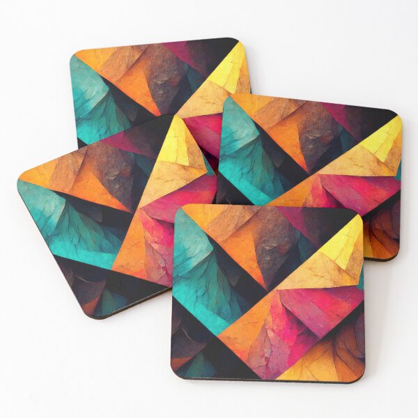 Item preview, Dimora - Abstract diamonds in rich play of colors (3/4) designed and sold by sabantha.