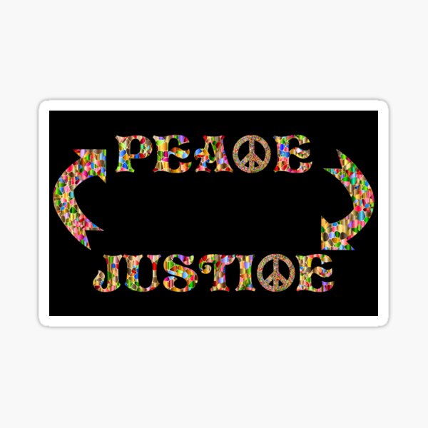 Vista previa del artículo con la obra «Logotipo de Paz y Justicia», diseñado y vendido por ridthestigma.
