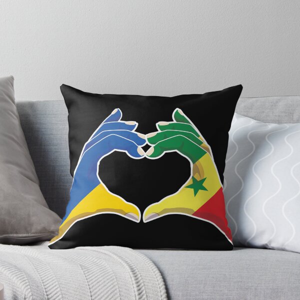 Item preview, Senegal Senegalese Ukraine Ukrainian Love Heart Peace designed and sold by FlagX.