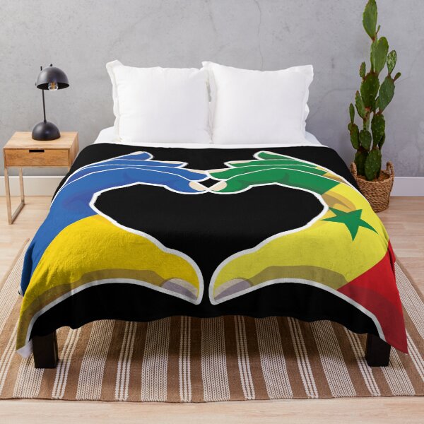 Item preview, Senegal Senegalese Ukraine Ukrainian Love Heart Peace designed and sold by FlagX.