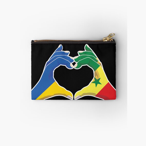 Item preview, Senegal Senegalese Ukraine Ukrainian Love Heart Peace designed and sold by FlagX.
