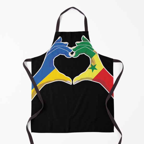 Item preview, Senegal Senegalese Ukraine Ukrainian Love Heart Peace designed and sold by FlagX.