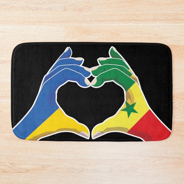 Item preview, Senegal Senegalese Ukraine Ukrainian Love Heart Peace designed and sold by FlagX.