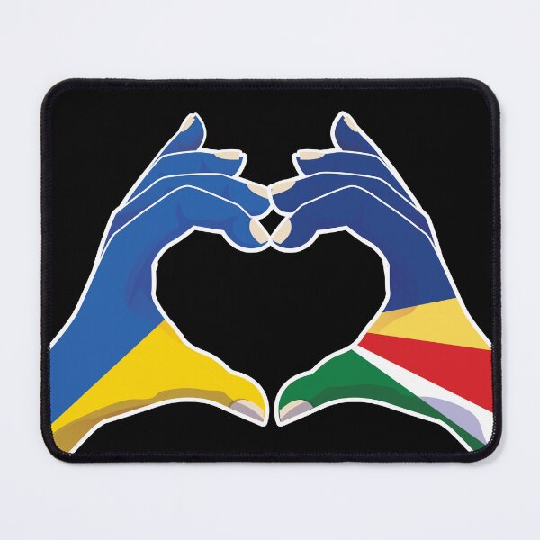 Item preview, Seychelles Seychellois Ukraine Ukrainian Love Heart Peace designed and sold by FlagX.