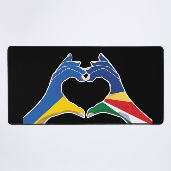 Item preview, Seychelles Seychellois Ukraine Ukrainian Love Heart Peace designed and sold by FlagX.