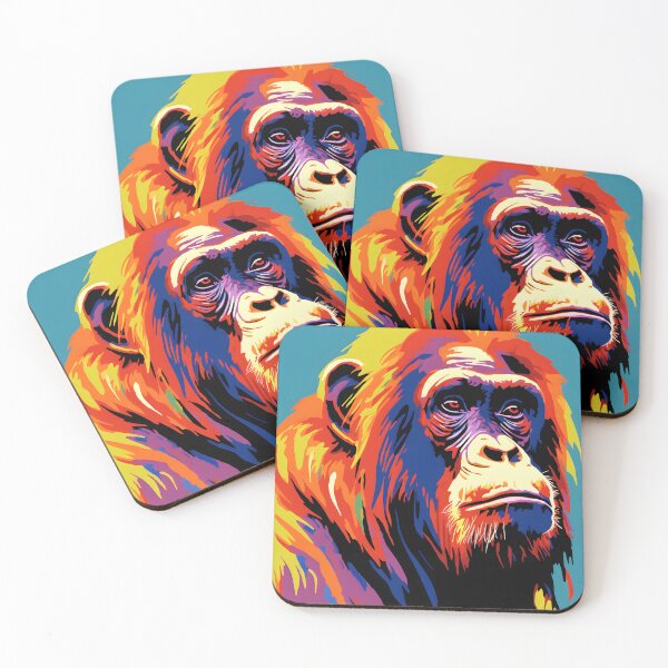 Item preview, orangutan portrait. animal colorful. Animal throw pillow. designed and sold by formform.