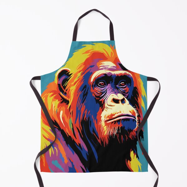 Artikelvorschau, Orang-Utan-Porträt. Tier bunt. Tierkissen. entworfen und verkauft von formform.