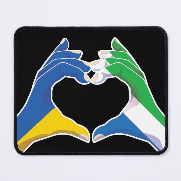 Item preview, Sierra Leone Sierra Leonean Ukraine Ukrainian Love Heart Peace designed and sold by FlagX.