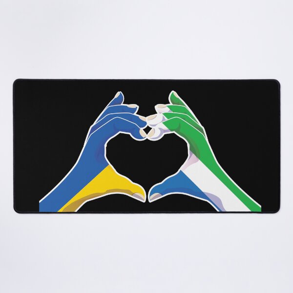 Item preview, Sierra Leone Sierra Leonean Ukraine Ukrainian Love Heart Peace designed and sold by FlagX.