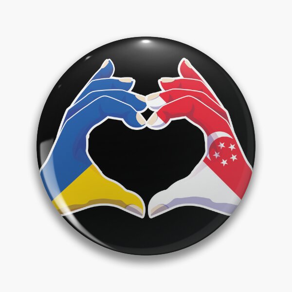 Artikelvorschau, Singapur Singapurisch Ukraine Ukrainisch Liebe Herz Frieden entworfen und verkauft von FlagX.