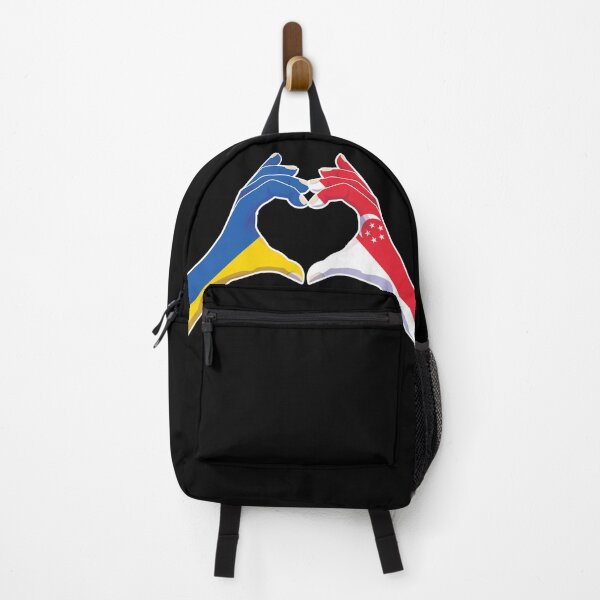 Item preview, Singapore Singaporean Ukraine Ukrainian Love Heart Peace designed and sold by FlagX.