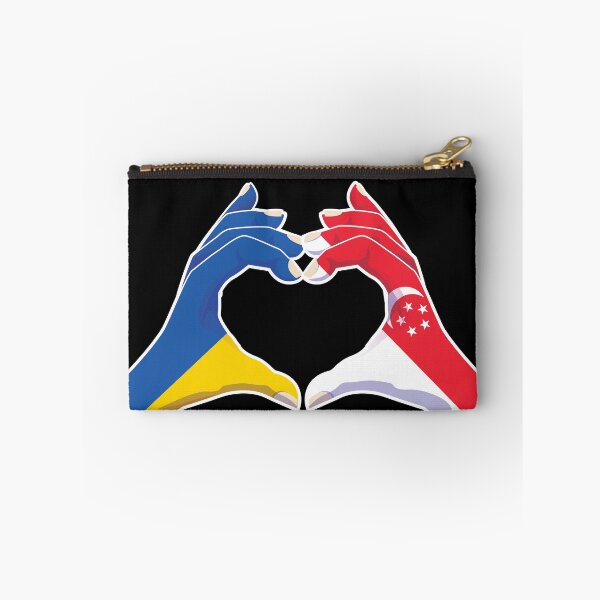 Artikelvorschau, Singapur Singapurisch Ukraine Ukrainisch Liebe Herz Frieden entworfen und verkauft von FlagX.
