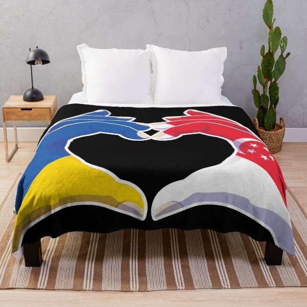 Item preview, Singapore Singaporean Ukraine Ukrainian Love Heart Peace designed and sold by FlagX.