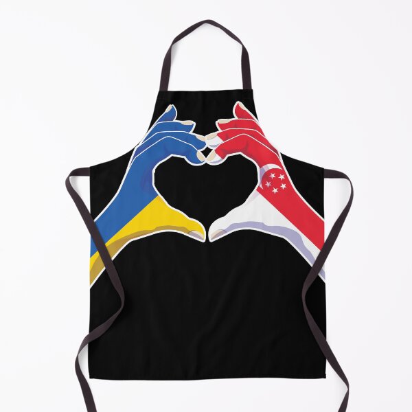 Artikelvorschau, Singapur Singapurisch Ukraine Ukrainisch Liebe Herz Frieden entworfen und verkauft von FlagX.