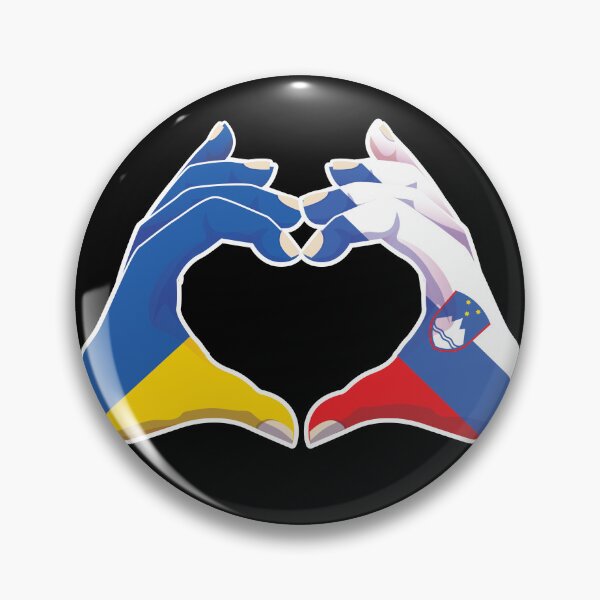 Item preview, Slovenia Slovene Slovenian Ukraine Ukrainian Love Heart Peace designed and sold by FlagX.