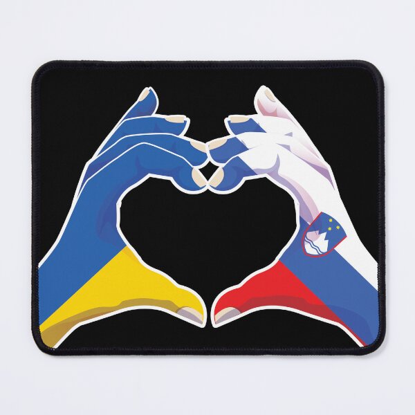 Item preview, Slovenia Slovene Slovenian Ukraine Ukrainian Love Heart Peace designed and sold by FlagX.