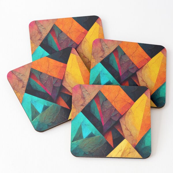 Item preview, Dimora - Abstract diamonds in rich play of colors (4/4) designed and sold by sabantha.