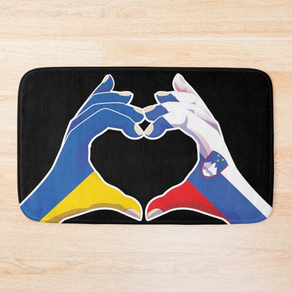 Item preview, Slovenia Slovene Slovenian Ukraine Ukrainian Love Heart Peace designed and sold by FlagX.