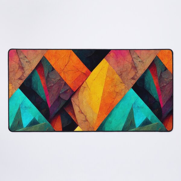 Item preview, Dimora - Abstract diamonds in rich play of colors (4/4) designed and sold by sabantha.
