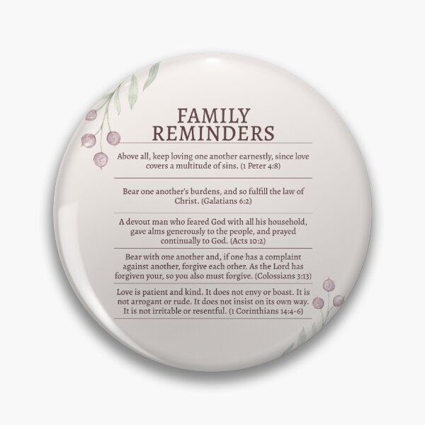 Item preview, Family Reminders From the Bible designed and sold by TheFocusedShop.