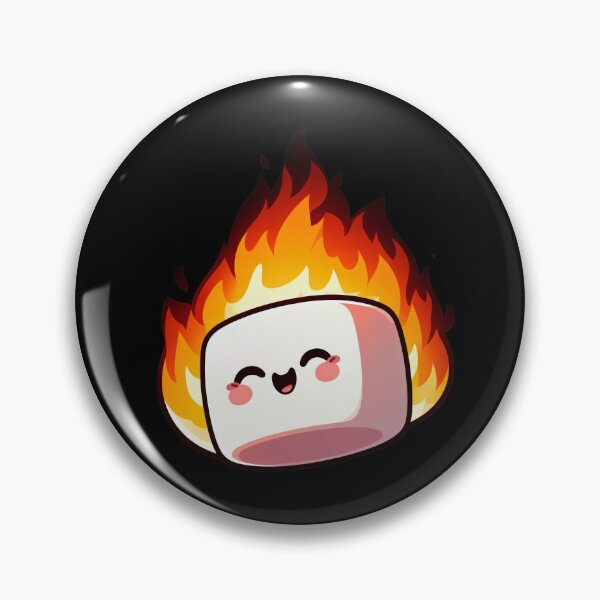 Item preview, Cute Burning Marshmallow designed and sold by Funny Vintage Stickers And T-Shirts.