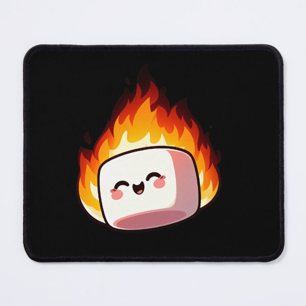 Item preview, Cute Burning Marshmallow designed and sold by Funny Vintage Stickers And T-Shirts.