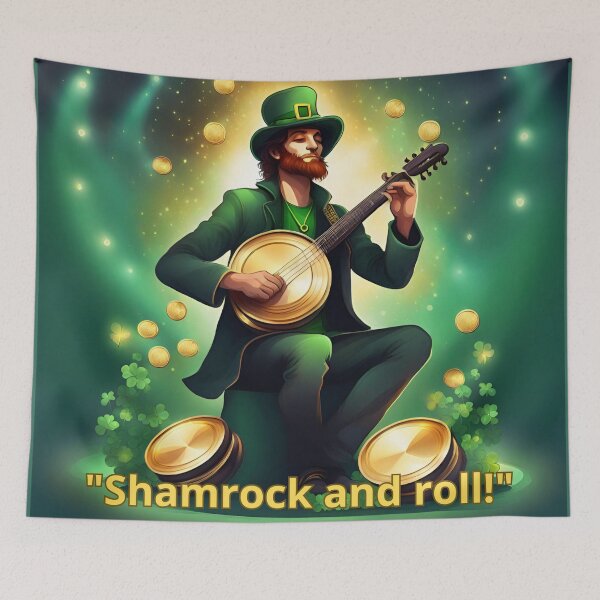 Item preview, Saint Patrick banjo player humor designed and sold by Artbellachi.