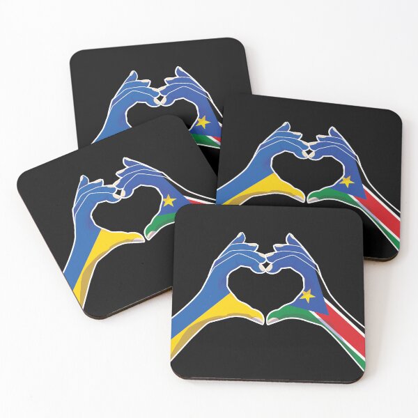 Item preview, South Sudan South Sudanese Ukraine Ukrainian Love Heart Peace designed and sold by FlagX.