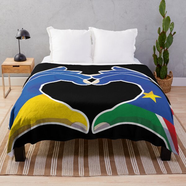 Item preview, South Sudan South Sudanese Ukraine Ukrainian Love Heart Peace designed and sold by FlagX.