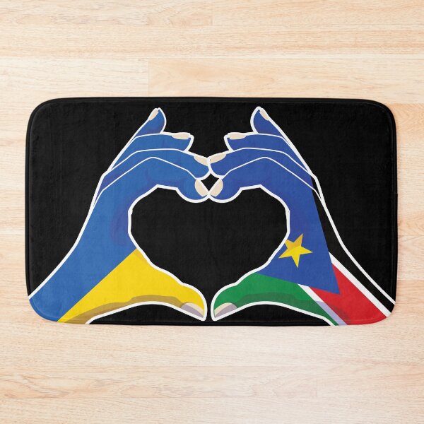 Item preview, South Sudan South Sudanese Ukraine Ukrainian Love Heart Peace designed and sold by FlagX.