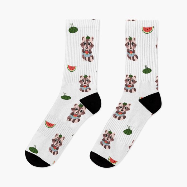 Item preview, raccoon and watermelon  designed and sold by tetiana12.