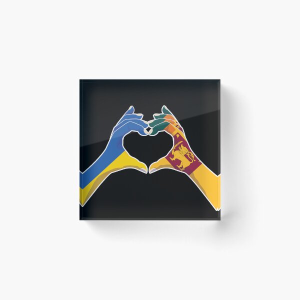 Item preview, Sri Lanka Sri Lankan Ukraine Ukrainian Love Heart Peace designed and sold by FlagX.