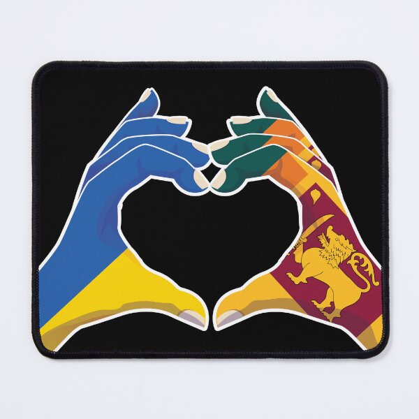 Item preview, Sri Lanka Sri Lankan Ukraine Ukrainian Love Heart Peace designed and sold by FlagX.