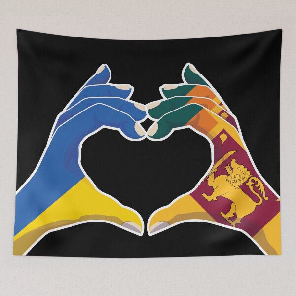 Item preview, Sri Lanka Sri Lankan Ukraine Ukrainian Love Heart Peace designed and sold by FlagX.