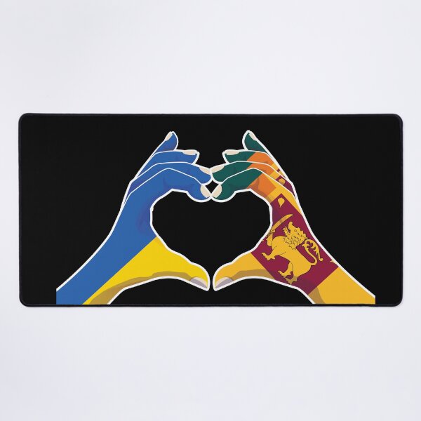 Item preview, Sri Lanka Sri Lankan Ukraine Ukrainian Love Heart Peace designed and sold by FlagX.