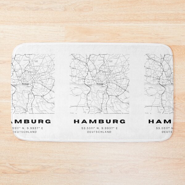 Item preview, Hamburg Coordinates - Simple Map Art designed and sold by RM-Journey.