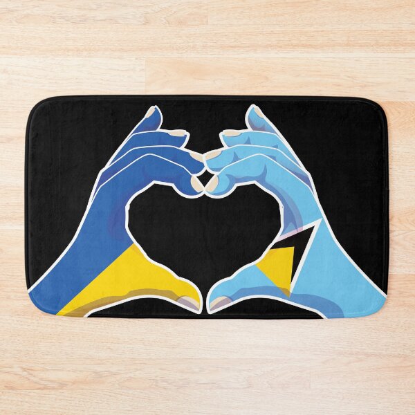 Item preview, Saint Lucia Saint Lucian Ukraine Ukrainian Love Heart Peace designed and sold by FlagX.