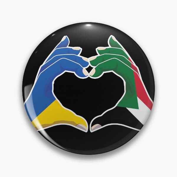 Item preview, Sudan Sudanese Ukraine Ukrainian Love Heart Peace designed and sold by FlagX.