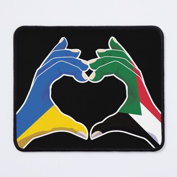 Item preview, Sudan Sudanese Ukraine Ukrainian Love Heart Peace designed and sold by FlagX.