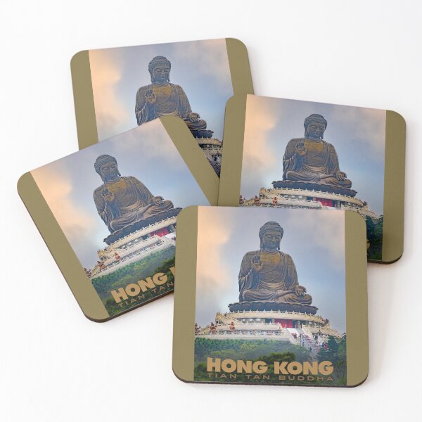 Item preview, Vintage Style Hong Kong Tian Tan Buddha Poster designed and sold by travelwitheric.