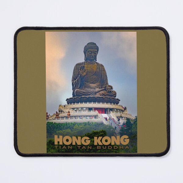 Item preview, Vintage Style Hong Kong Tian Tan Buddha Poster designed and sold by travelwitheric.
