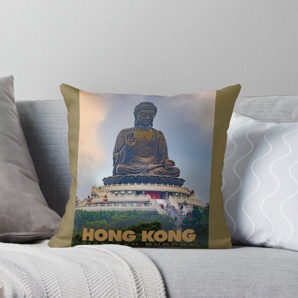 Item preview, Vintage Style Hong Kong Tian Tan Buddha Poster designed and sold by travelwitheric.