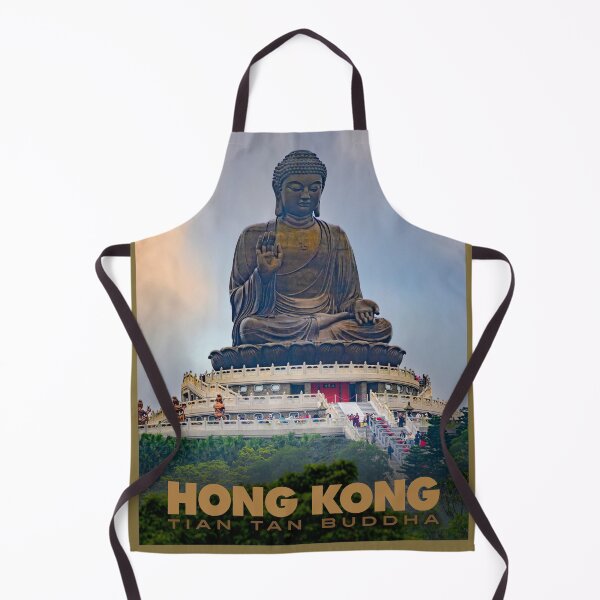Item preview, Vintage Style Hong Kong Tian Tan Buddha Poster designed and sold by travelwitheric.