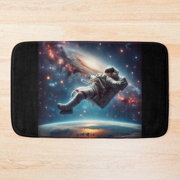 Artikelvorschau, Astronaut genießt Musik im Weltraum, Astronaut entspannt sich, Astronautenkopfhörer entworfen und verkauft von Fun-N-Cool-Tees.