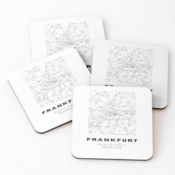 Item preview, Frankfurt Coordinates - Elegant Map Print designed and sold by RM-Journey.