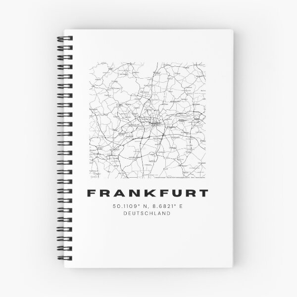 Item preview, Frankfurt Coordinates - Elegant Map Print designed and sold by RM-Journey.