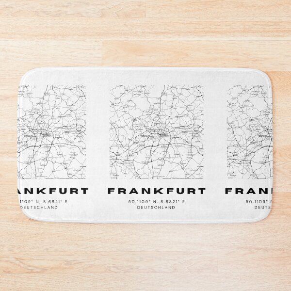 Item preview, Frankfurt Coordinates - Elegant Map Print designed and sold by RM-Journey.