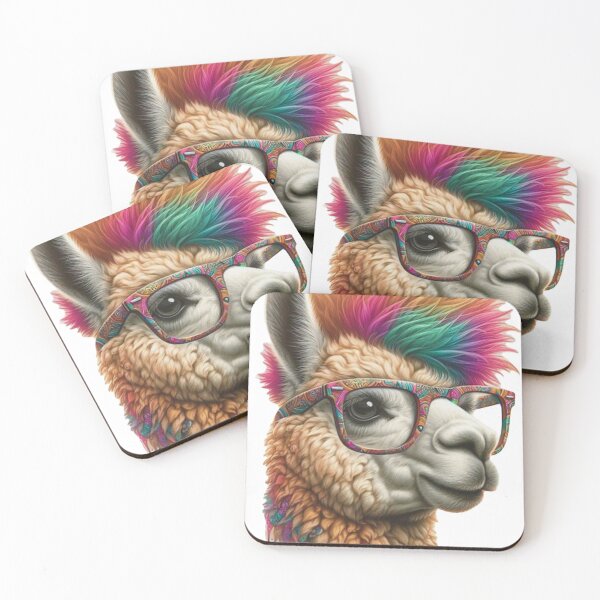 Item preview, alpaca surreal colorful animal glasses lama art surrealism designed and sold by MaciejPetelski.