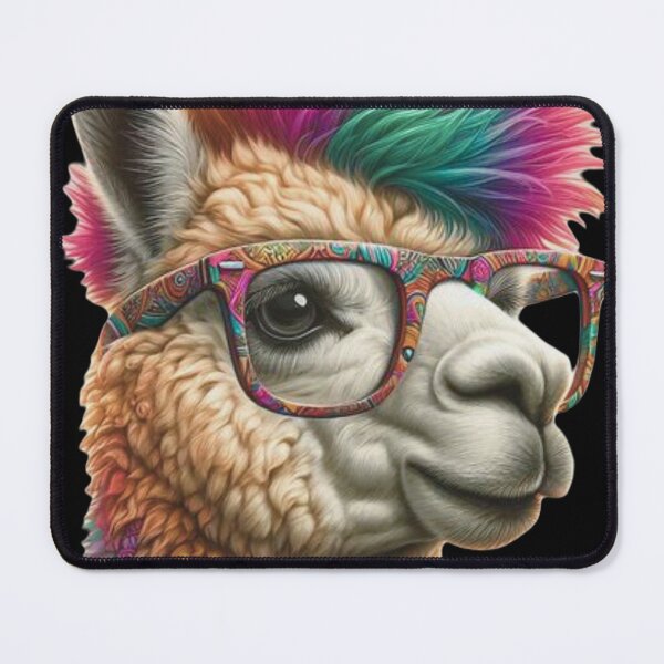 Item preview, alpaca surreal colorful animal glasses lama art surrealism designed and sold by MaciejPetelski.