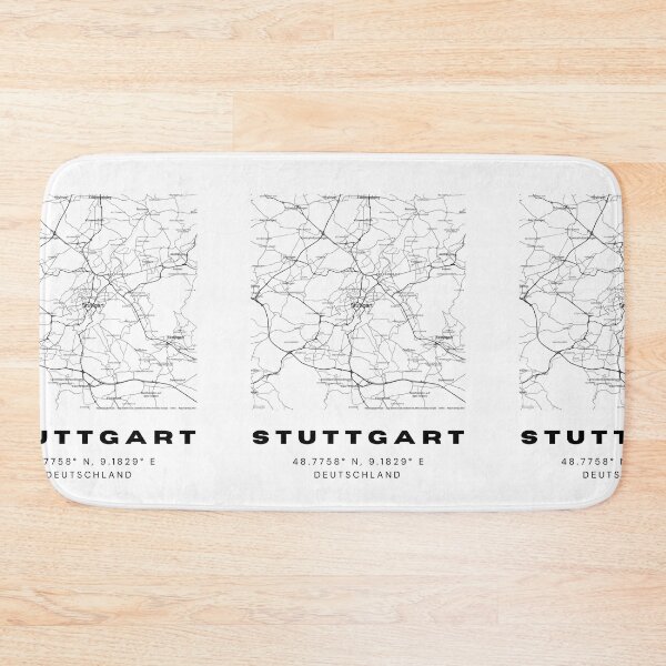 Item preview, Stuttgart Coordinates - Contemporary Map Design designed and sold by RM-Journey.